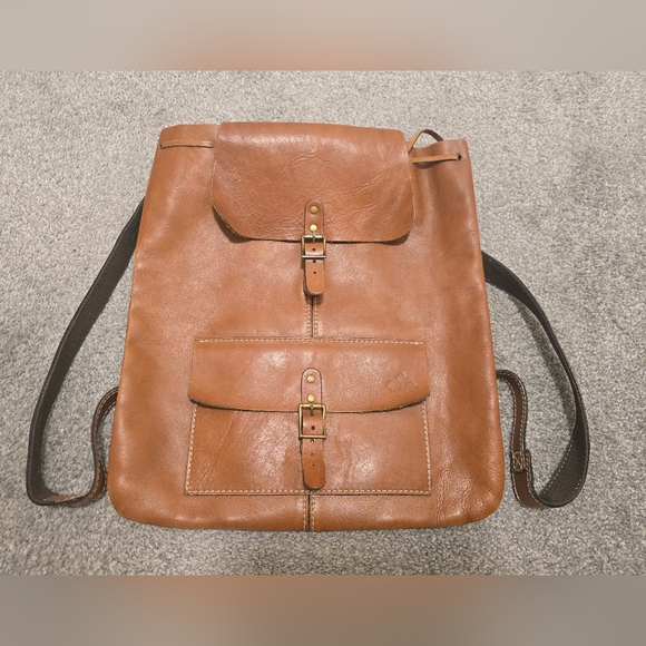 Patricia Nash Vintage Leather Backpack TanBoho Travel Vacation - Main Image